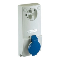 Индустриален контакт с блокировка, Mureva PK, монтаж в табло, 32A, 2P+E, 220V, IP44