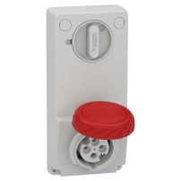 SCHNEIDER ELECTRIC Interlocked socket Unika, 16A, 3P+E, 380..415V AC, IP65, panel