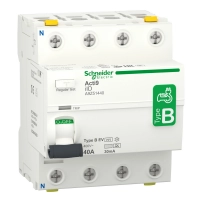 Acti9 iID - Автоматичен прекъсвач за остатъчен ток - 4P - 40A - 30mA - B EV тип