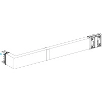 Elbow, Canalis KSA400, алуминий, 400A, side A made to measure with fire barrier, turns right, 3L+N+PE, бял RAL9001
