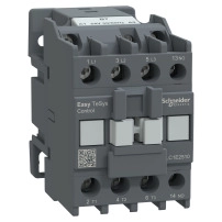 Контактор Easy TeSys Control,LC1E,3P(3NO),AC-3,<=440V,25A,24V AC бобина,50/60Hz,1NO спомагателен контакт