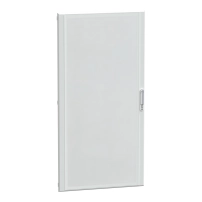 Врата за табло, PrismaSeT G,прозрачна, 33M, W850, IP30, бяла - RAL 9003