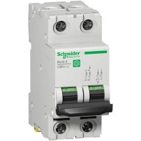 Миниатюрен прекъсвач (MCB), Multi9 C60H-DC, 2P, 63A, D крива, 5kA (UL1077), 6kA (IEC/EN 60947-2)