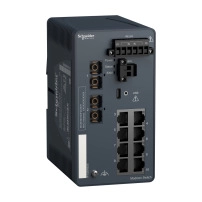 SCHNEIDER ELECTRIC Суич Modicon, 8 ports for copper + 2 ports for fiber optic single-mode