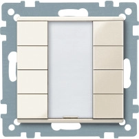 SCHNEIDER ELECTRIC Push-button, 4-gang plus, white, glossy, System M