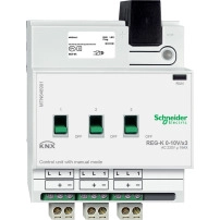 SCHNEIDER ELECTRIC Control unit 0-10 V REG-K/3-gang with manual mode, light grey
