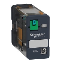SCHNEIDER ELECTRIC Plug-in Relay 15A, 1CO, with LED, lockable test button, 24V DC