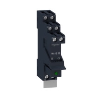 Интерфейс реле с основа, Harmony, предварително сглобено, 8A, 2CO, с LED,  верига за защита, 110V AC, 8800Ohm съпротивление на намотка