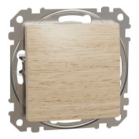 1-way Push-Button 10A Wood Birch impr