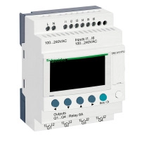 SCHNEIDER ELECTRIC Контролер Zelio Logic SR2, 10 IO, 100-240V AC, без часовник, с дисплей