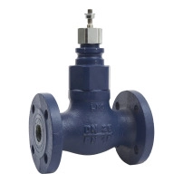 VGS211F Globe Valve for Steam upto 200 °C, 2-Way, Flanged, DN15, Kvs 0.6 m?/h, Stainless Steel Trim, Stem Down Closed.