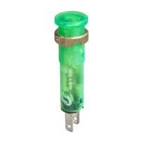 PIL LIGHT GREEN FASTON 12V IP40/IP65