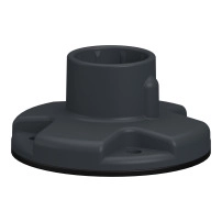 Plastic fixing plate in grey