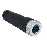 CONNECTOR SHIELDED MALE , M12 SPRING-CAG