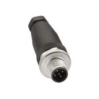 Накрайник-конектор M12, 5 pin, прав, Pg7
