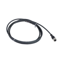Telemecanique Pre wired connector, straight female, M12, 4 pins, cable PUR 2m.