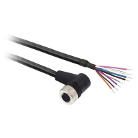 Telemecanique Кабел с ъглов женкси конектор M12, 8 pins, PUR 10м.