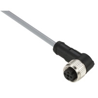 PRE WIRED CONNECTOR PVC, FEMALE M12 ELBO