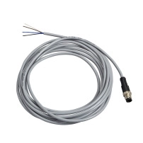 PRE WIRED CONNECTOR, PVC, MALE, M12, 4 P