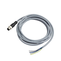 PRE-WIRED CONNECTOR, PVC, MALE, M12, 5 P