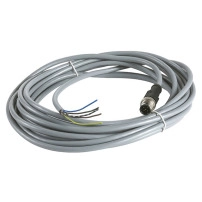 PRE WIRED CONNECTOR, PVC, MALE, M12, 5 P