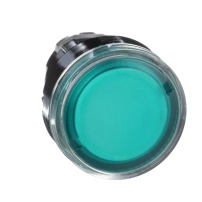 SCHNEIDER ELECTRIC Illuminated pushbutton head, flush, spring return, green, for BA9s bulb, 22mm