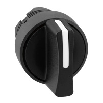 SCHNEIDER ELECTRIC Head for selector switch, black, 22mm, 3 pos., spring return from left to center