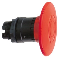 Head E.stop plast red mushr 60mm turn